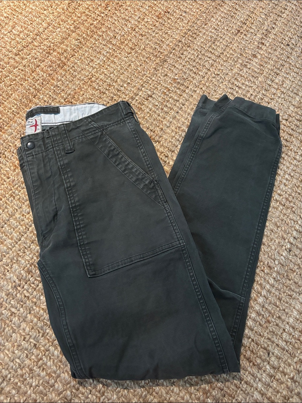 Men's Reiwen Black Utility Pants with Front Patch Pockets